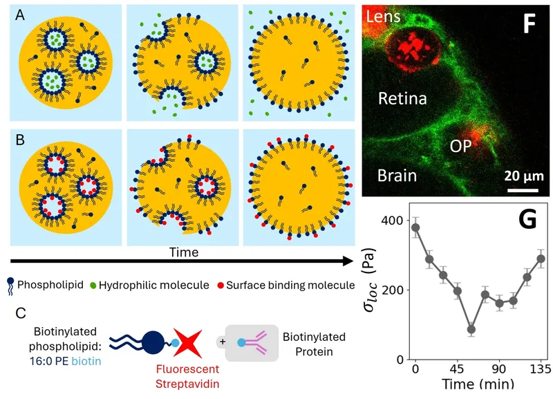 Ferrofluid droplets used as in situ stress sensors